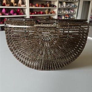 Cult Gaia Large Ark Purse in Rainbow Glitter Acrylic